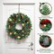 24 Inch Christmas Wreath with Lights for Front Door Large Pre-Lit Wreaths with Berries Pinecones Christmas Door Wreaths with 50 LED Lights 8 Modes Timer for Kitchen Wall Indoor Outdoor Xmas Decor